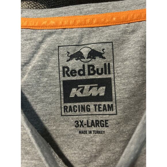 NWT Red Bull Racing Team T Shirt Men’s 3XL, Grey Front, Blue Design Back - Picture 4 of 5